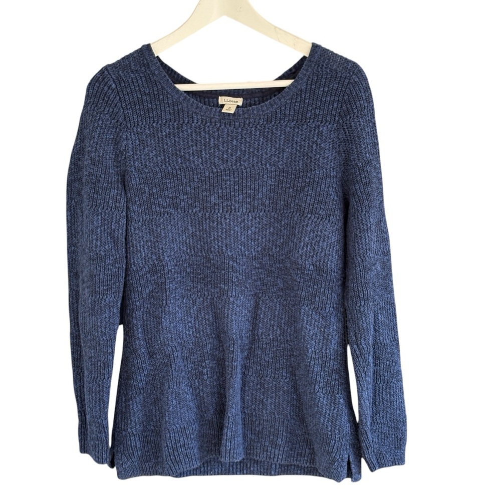 L.L. Bean Women's 100% Cotton Crewneck Sweater - Blue
